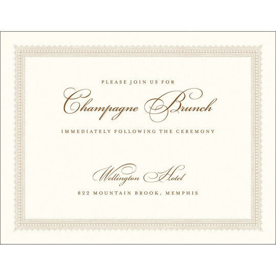 Elegant Border Reception Cards